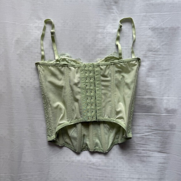 Urban Outfitters Light Green Mesh Corset - Picture 2 of 3